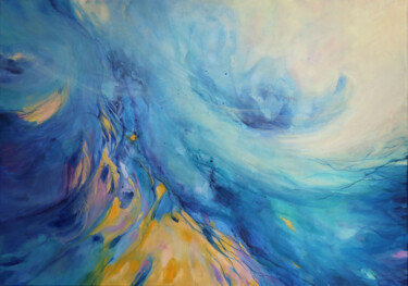 Painting titled "Heavenly Soft" by Sara Aref, Original Artwork, Acrylic Mounted on Wood Stretcher frame