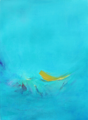 제목이 "Floating away"인 미술작품 Sara Aref로, 원작, 아크릴 목재 패널에 장착됨