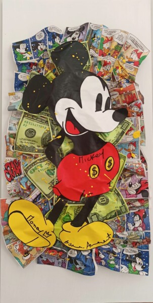 Painting titled "Mickey Money" by Sara Arnaout, Original Artwork, Acrylic