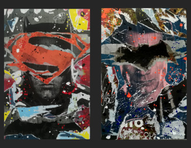 Collages intitolato "DITTICO "Switching…" da Sara Arnaout, Opera d'arte originale, Collages
