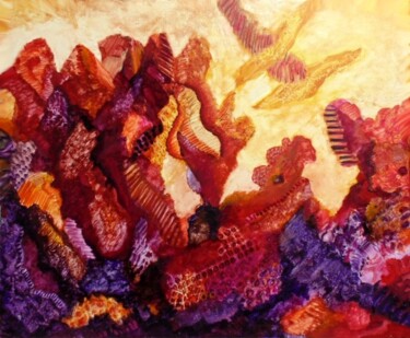 Painting titled "Vuelo ancestral" by Sara Diciero, Original Artwork, Oil
