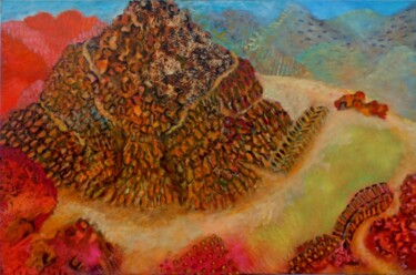 Pintura titulada "La Babel de Humahua…" por Sara Diciero, Obra de arte original, Oleo