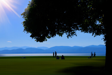 Photographie intitulée "Pause dans le parc" par Sara Fraysse, Œuvre d'art originale, Photographie numérique