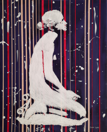 Pintura titulada "Meditation and Poet…" por Sara Lora, Obra de arte original, Acrílico Montado en Bastidor de camilla de mad…
