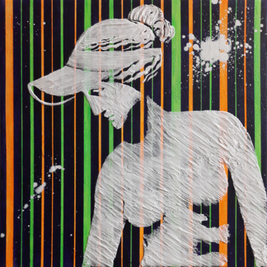 Картина под названием "Tennis Muse" - Sara Lora, Подлинное произведение искусства, Акрил Установлен на Деревянная рама для н…