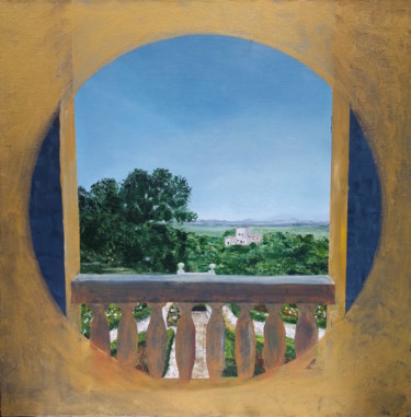 Painting titled "Camera con vista in…" by Sara Maio, Original Artwork, Oil