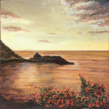 Schilderij getiteld "Tramonto alle Isole…" door Sara Maio, Origineel Kunstwerk