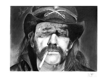 Drawing titled "Lemmy Kilmister - M…" by Sara Malini, Original Artwork, Graphite