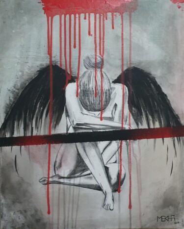 Painting titled "emotions" by Sara Mekhfi, Original Artwork, Acrylic