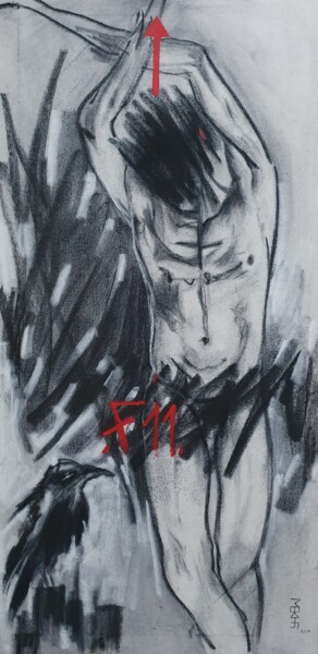 Peinture intitulée "le défunt" par Sara Mekhfi, Œuvre d'art originale, Acrylique