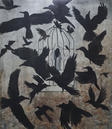 Malerei mit dem Titel "freedom" von Sara Mekhfi, Original-Kunstwerk, Acryl