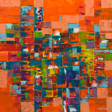 Midday Painting titled "Midday" by Sara Swati, Original Artwork, Acrylic Mounted on Wood Stretcher frame