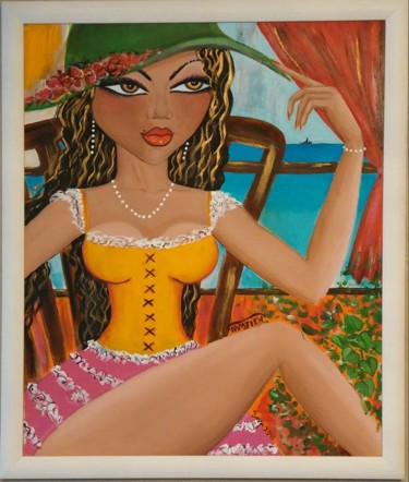 Painting titled "La séductrice de la…" by Sara Tamjidi, Original Artwork, Acrylic