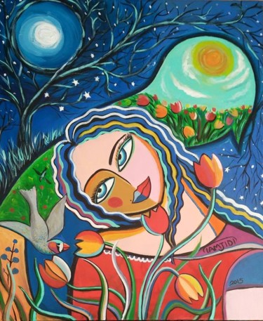 Pintura intitulada ""The madness of lov…" por Sara Tamjidi, Obras de arte originais, Acrílico