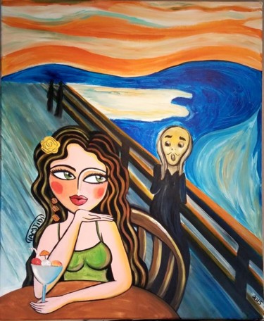 Painting titled "Le Cri de Sara" by Sara Tamjidi, Original Artwork, Acrylic