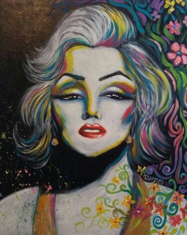 Ζωγραφική με τίτλο "Marilyn Monroe, pei…" από Sara Tamjidi, Αυθεντικά έργα τέχνης, Ακρυλικό