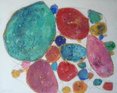 Painting titled "Minerali" by Sara Tognon, Original Artwork, Acrylic