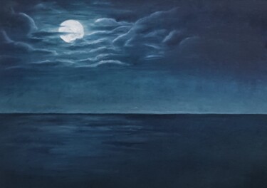 Malarstwo zatytułowany „Moonlight” autorstwa Sara Verdini, Oryginalna praca, Olej