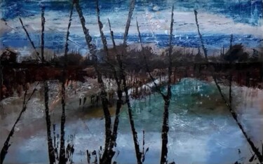 Картина под названием "Lake" - Sara Verdini, Подлинное произведение искусства, Акрил