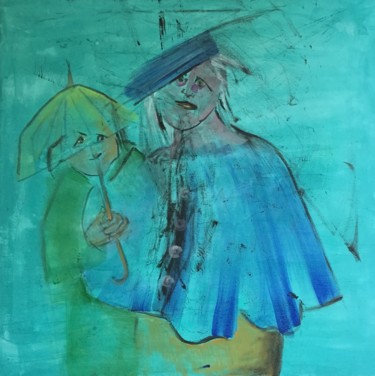 Pintura titulada "Les amies sous la p…" por Sara Barberis, Obra de arte original, Acrílico Montado en Bastidor de camilla de…