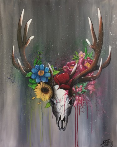 Pintura intitulada "La Nature est cruel…" por Sarah De Facci, Obras de arte originais, Acrílico