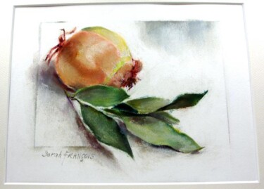 Dessin intitulée "oignon et feuiles d…" par Sarah François, Œuvre d'art originale