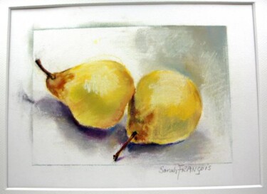 Dessin intitulée "poires/pears 2" par Sarah François, Œuvre d'art originale, Pastel