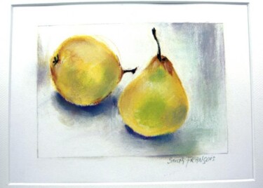 Dessin intitulée "poires/pears 3" par Sarah François, Œuvre d'art originale, Pastel