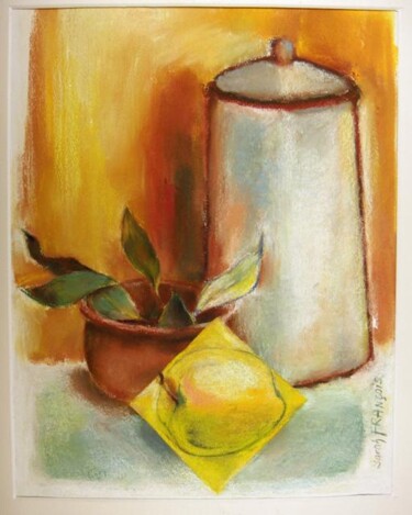 Dessin intitulée "Carré de pomme/squa…" par Sarah François, Œuvre d'art originale, Pastel