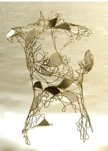 Sculpture intitulée "Bustier à dentelle-…" par Sarah François, Œuvre d'art originale, Métaux