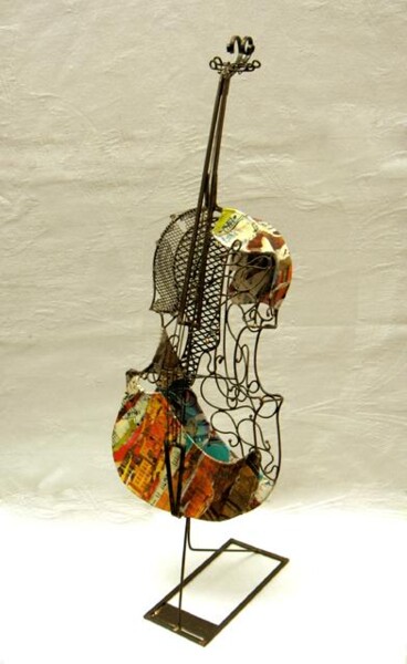 Скульптура под названием "Violoncelle-1" - Sarah François, Подлинное произведение искусства, Металлы