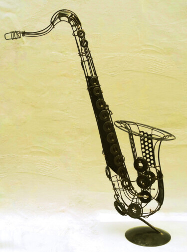 Escultura titulada "Saxo-1" por Sarah François, Obra de arte original, Metales