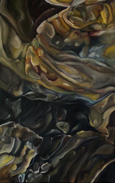 Peinture intitulée "Mucor n°1160x100cm" par Sarah Galante, Œuvre d'art originale, Huile