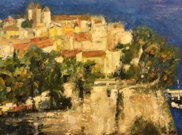 Painting titled "Vu sur Monaco" by Sarah Hamam, Original Artwork