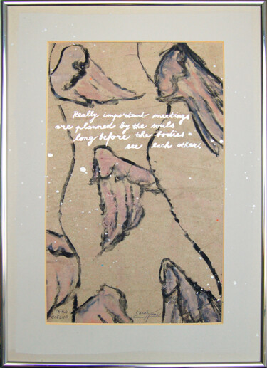 Pintura intitulada "For Joy XXXIV." por Sarah I. Avni, Obras de arte originais, Óleo Montado em Cartão