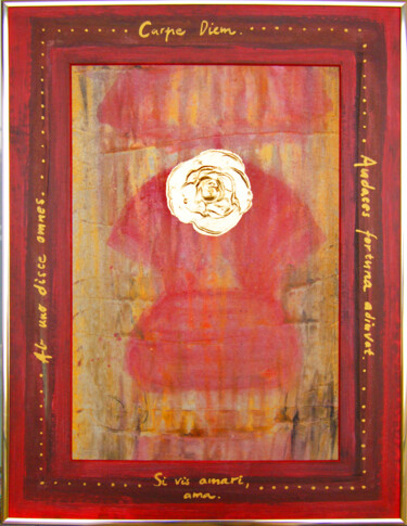 Painting titled "For Joy VIII." by Sarah I. Avni, Original Artwork, Oil Mounted on Cardboard