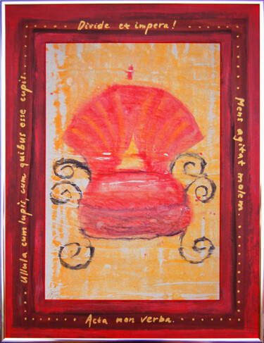 绘画 标题为“For Joy IX. (King)” 由Sarah I. Avni, 原创艺术品, 油 安装在纸板上