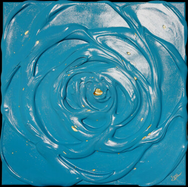 Картина под названием "Little Blue with a…" - Sarah I. Avni, Подлинное произведение искусства, Масло Установлен на Деревянна…