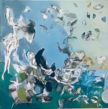 Peinture intitulée "Gėnèse" par Sarah Lanyi, Œuvre d'art originale, Acrylique