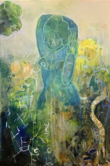 Peinture intitulée "La naissance d Aphr…" par Sarah Lanyi, Œuvre d'art originale, Acrylique