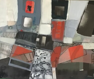 Pittura intitolato "Abstraction 1" da Sarah Lanyi, Opera d'arte originale, Collages