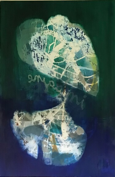 Ζωγραφική με τίτλο "Imagine" από Sarah Lanyi, Αυθεντικά έργα τέχνης, Λάδι
