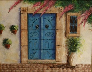 Painting titled "sidi-bou.jpg" by Sarah Sliti, Original Artwork, Airbrush