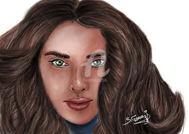 Digital Arts titled "Wendy" by Sarah T, Original Artwork, Digital Painting