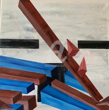 Pittura intitolato "Convergence" da Sarah T, Opera d'arte originale, Acrilico Montato su Telaio per barella in legno