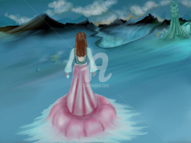 Digital Arts titled "In my cold world" by Sarah T, Original Artwork, Digital Painting