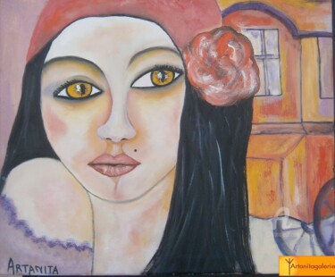「Sarhita,fille du ve…」というタイトルの絵画 Artanitaによって, オリジナルのアートワーク, オイル