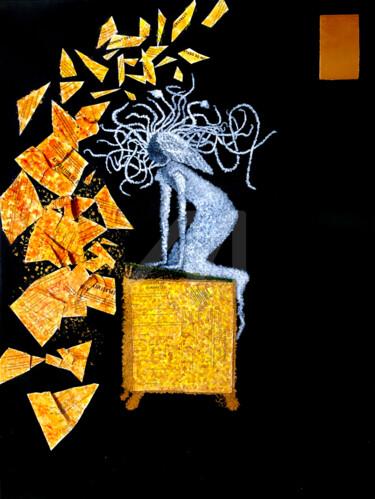 Boîte de Pandore Peinture intitulée "Boîte de Pandore" par Sarah Agathe Salomon, Œuvre d'art originale, Acrylique Monté sur Châssis