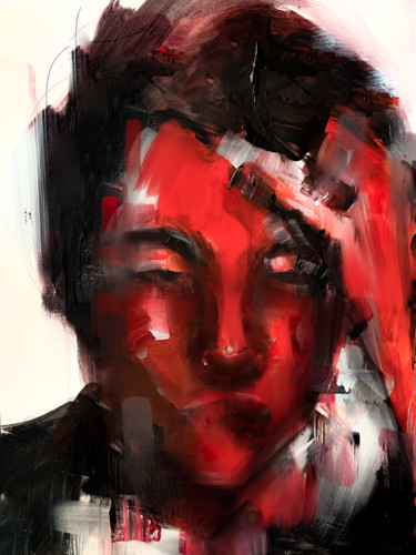 Arts numériques intitulée "RED" par Asaliah, Œuvre d'art originale, Acrylique