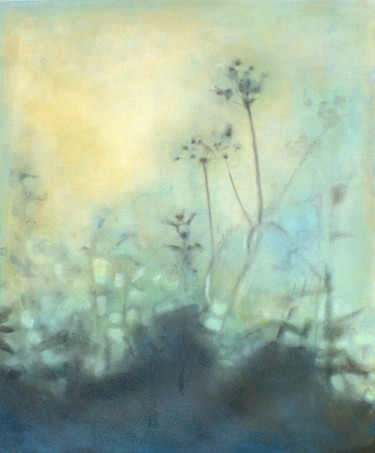 Painting titled "Queen Anne's Lace i…" by Sarah Beth Goncarova, Original Artwork, Oil